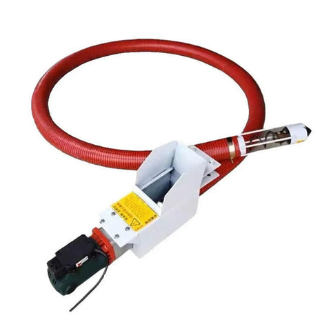 Powerful 4500W Grain Pumping Machine Portable Suction Auger Conveyor For Cement Grain Fertilizer Gravel And Fine Powder Heavy Duty Screw Conveyor 300CM Length Workhorse, 3m red hose with white housing and motor