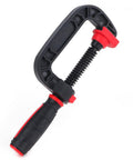 G Clamp Woodworking Tool With Quick Adjustable Movable Jaw For DIY Woodworking And Carpentry Projects 2 Inch Opening 50mm Soft Grip Holding Clamp For Fast Easy And Secure Fabrication black and red