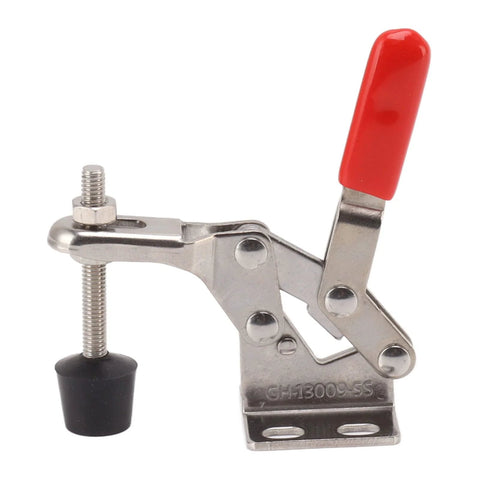 Toggle Clamp Latch for Woodworking and Welding, One Hand Operation, Stainless Steel Push Pull Lever Fastener with Plastic Handle