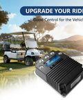 Plug And Play Golf Cart Controller 48V 400A Direct Replacement for electric vehicles, installed in a scenic golf course setting.