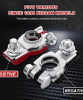 Two Pack Battery Terminal Connectors For Top Post Batteries Positive And Negative Cable Terminals With Plastic Bottoms