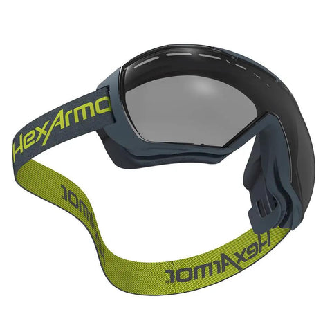 MX500 Safety Goggles With 23 Percent Gray Tint, Adjustable Cloth Strap, TruShield Anti Fog Coating For Clear Outdoor Vision