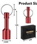 10 Pack Keychain Magnets for Gold and Jewelry Testing - Neodymium Pocket Magnetic Tester Kit, product size dimensions shown