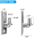 Dimensions of Heavy Duty Wall Mount Gate Hinges For Farm And Chain Link Fences with Five Eighths Inch Hinge Pin 2 Pack Durable Iron
