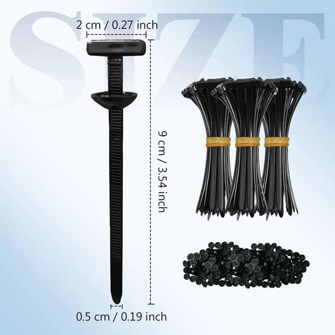 Universal Nylon Cable Tie Buckle Self Locking Zip Ties For Auto Body Panels And Bumpers with size dimensions