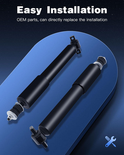 Chevy Silverado 1500 Front Gas Shocks Absorbers Pair For 1999-2007 Sierra 1500 And Silverado RWD Replacement OE 344380 37149