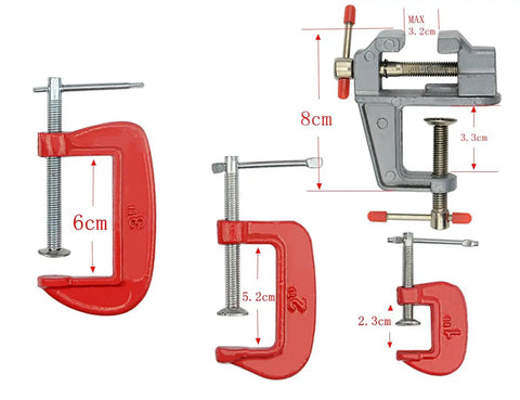 Pro 23 Piece Model Tools Kit For Gundam And Car Model Building Craft Set with G clamp sizes ranging from 2.3cm to 8cm