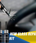 Windshield Repair Kit For Chips And Cracks With Nano Glass Repair Fluid DIY At Home Fix For Laminated Auto Glass Quick Repair