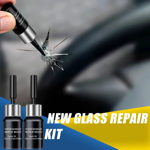 Windshield Repair Kit For Chips And Cracks With Nano Glass Repair Fluid DIY At Home Fix For Laminated Auto Glass Quick Repair
