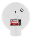 Hardwire Smoke Detector With Nine Volt Battery Backup And No Drama Front Load Door For Straight Swap Install Hush Switch shown from back with battery.