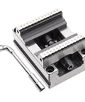 Top Tier Fourth And Fifth Axis Self Centering Cnc Machining Vise With Rapid Pneumatic Lock Clamps showing precision structure and accessory.