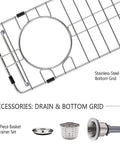Accessories for Undermount Bar Sink For Wet Bar 10 By 18 Inch Stainless Steel 16 Gauge T304 Single Bowl Kitchen Sink Basin