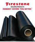 Heavy Duty 45 Mil EPDM Roofing Membrane 10 Feet By 200 Feet Roll, synthetic rubber for flat roofs, showing black rolls.