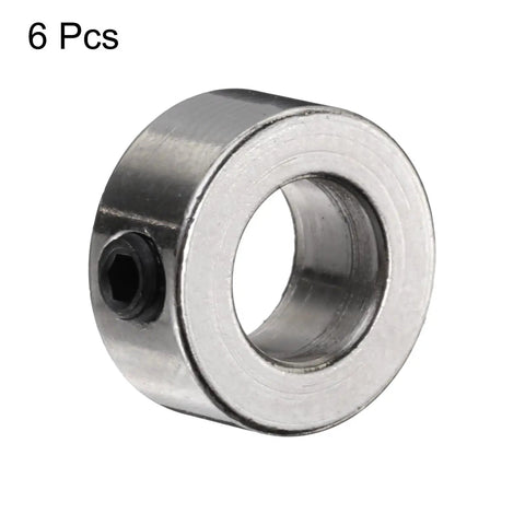 Six Pack 6mm Shaft Lock Collar Set With Set Screws Stainless Steel 304 11mm Outer Diameter 5mm Thick Fits 6mm Lead Screws And Rod Shafts
