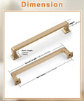 Dimensions of Champagne Bronze Cabinet Pulls 5 Inch Hole Center 128mm Dresser Drawer Handles 30 Pack Kitchen Hardware