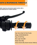 Full Twist Throttle Kit For 12V To 72V E Bikes And Scooters 3 Pin Surron Style Waterproof Quick Twist Handlebar Throttle