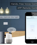 Voice and app control setup for 4 Gang WiFi Smart Light Switch No Screw Panel Single Pole 2.4GHz No Hub Needed.