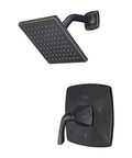 Bronson Shower Head And Valve Trim Kit, 1-Handle, Tuscan Bronze Finish, Trim Only, All Metal Construction with Square Design