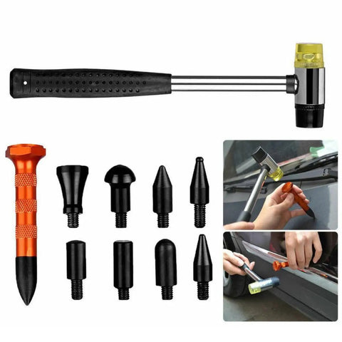 Pro Grade Dent Repair Tool Kit With Rubber Hammer And Repair Pens For Auto Body And Sheet Metal Dent Removal Set Random Color