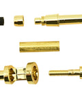 Top Shelf Woodturning Smartphone Stand And Stylus Hardware Kit Gold Chrome Gunmetal Bushing Set, showing gold metal parts.