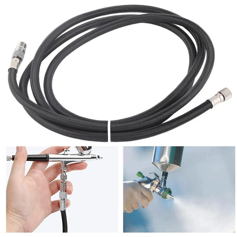 Heavy Duty Nylon Airbrush Hose For Compressor Connection 1.8m Flexible Air Line Extends Reach To Craft Guns With 1/8 Inch Port, black nylon hose