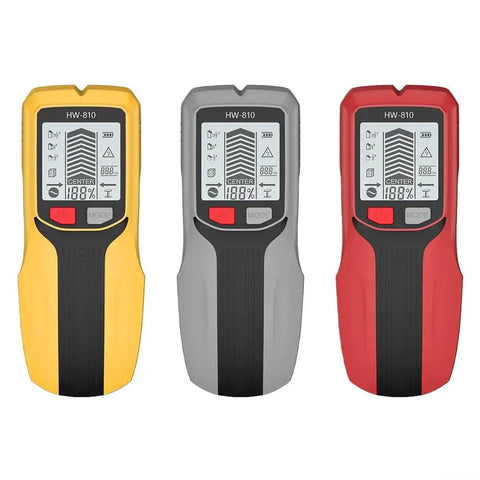 Multi-Mode for stud Finder 38mm Deep Wood Metal Scan Multi-Mode(Gray) three color variations: yellow, gray, red with digital displays.