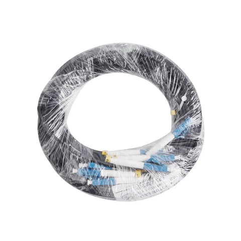 Top Notch Quad Lc Upc To Lc Upc Single Mode Fiber Patch Cord 80 Meter Indoor Extension Cable, flexible tight buffered jacket, neatly coiled.