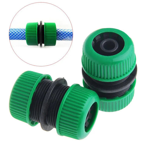 Two Pack Hose Connector Garden Joiner Mender, Quick Repair Connection For Damaged Hoses, Leakproof Splicer, Easy Install, Plastic PP Hose Repair Kit, Fits Most Garden Hoses