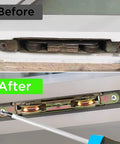 Heavy Duty Sliding Patio Door Rollers Replacement Kit With 1-1/4 Inch Side Adjustable Glass Door Wheels And Steel Ball Bearing Rollers For Smooth Glide On Wood Aluminum Or Vinyl Framed Doors Compatible With Andersen Jeld Wen Truth 31761A Milgard Marvin installed comparison