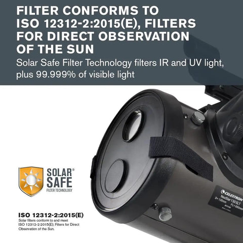 Easy No Fuss Safe Solar Eclipse Telescope Filter With A Snug Fit For Clear Sun Viewing of Eclipses and Sunspots ISO certified
