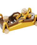 Rock Solid Aluminum Short Planer For Fine Woodworking, Adjustable precision low angle hand plane in gold, smoothing edges
