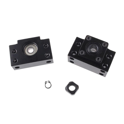 SFU1605 1200mm Ball Screw Assembly With RM1605 End Machined BK/BF12 And DSG16H Nut Housing on black bearing blocks