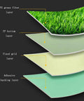 Durable UV Resistant Artificial Turf Roll 1.5m For Outdoor Landscaping Non Toxic Synthetic Grass Mat with multi-layer structure