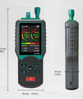 Grab And Go Handheld Dust Particle Counter Monitors Aerosol Density Checks Pm25 Plus Pm10 For Cleanrooms With Fast Digital Readouts And Straight Up Tight Accuracy displayed with clear digital readouts.
