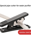 Heavy Duty Tubing Cutter For Nylon And PVC Hoses Replaceable Blade Screw Clamp Design cutting white hose