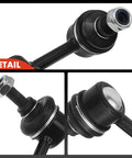 Front And Rear Sway Bar End Link Kit For Acura ILX 2013 2019 And Honda Civic 2012 2015 Pre Greased Steel Stabilizer Links Bolt On Upgrade For Smoother Handling And Rattle Free Ride detail views of black steel sway bar links