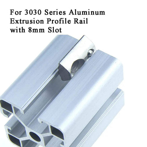 For 3030 Aluminum Extrusion Profiles, showcasing 8mm slot with M8 T Slot Nut, ideal for CNC and 3D printer projects.
