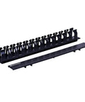 1U 19 Inch Plastic Server Rack Cable Management Raceway With Removable Panel Cover for Neat Easy Cable Routing in Data Centers and Home IT Setups