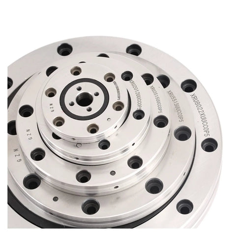 Beefed-Up Crossed Roller Bearing One Piece Small Slewing Bearing for Heavy-Duty Load, high-speed precision close-up view