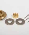Propeller Hardware Kit For Nissan And Tohatsu 25 To 30 HP Engines Includes Thrust Washer, Washer, Nut, And Cotter Pin For OEM And Pressed Rubber Hub Props Compatible With B Series.