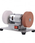 Professional Grade Rock Solid Electric Bench Grinder With Non Slip Dual Wheels Vibration Proof Base, compact design, dual grinding wheels.