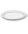 8 Inch Tri Clamp Gasket PTFE X EPDM Blend Sanitary Pharmaceutical Grade, side view on white background