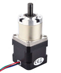 Beefy Torque 27 To 1 Planetary Gearbox For Nema 17 Stepper Motor in black and silver, showing wiring and compact design for CNC and robotics.