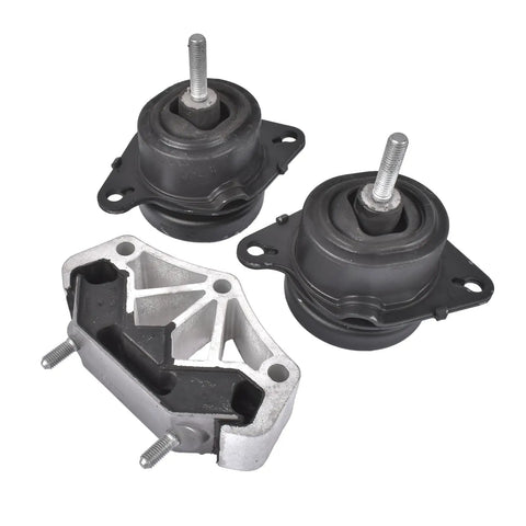 Ford Mustang Hydraulic Engine Mount Set 3 Piece OEM Replacement For 2011 2017 3 7L V6 And 2011 2022 5L V8 Powertrain Support Bracket Kit, three mounts shown