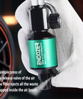 G1/4 Inch Inlet And Outlet Air Compressor Water Separator With Drain Valve and Pressure Regulator held by a gloved hand