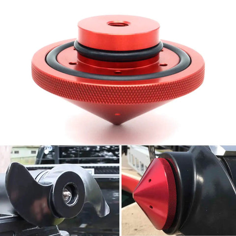 Beefed Up Prop Nut Replacement For Trolling Boat Motors Red Heat Sink Design Stabilizes Prop With Larger Contact Point Reduces Noise And Vibration Fits MinnKota 80 101 112 And T-H Marine GFEL-MK-BK-DP