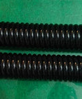 Heavy Duty Extension Springs Pair 11 Inch Hook To Hook 1.94 Inch Outer Diameter 0.33 Inch chrome silicon wire on green background.