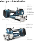 Heavy Duty Portable Electric Strapping Machine With Automatic Welding And No Sweat One Hand Operation Pp Pet Strap parts illustration