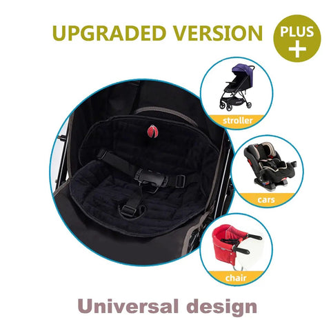 Potty Training Car Seat Protector With Waterproof Liner And 5 Layer Absorbent Pad on stroller, car seat, and high chair universal design.