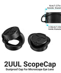 Two Pack Microscope Eyepiece Eye Shields And Dust Cover Caps For 32 To 36mm Inner Diameter Stereo Microscopes Black Must Have Comfort Eye Cups That Guard Against Dust And Fatigue For Long Lab Sessions, black eyepiece caps with 4cm outside diameter